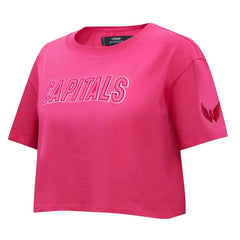 Washington Capitals Pro Standard Women's Triple Pink Cropped Boxy T-Shirt - NHL