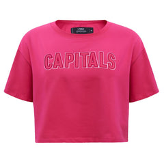 Washington Capitals Pro Standard Women's Triple Pink Cropped Boxy T-Shirt - NHL