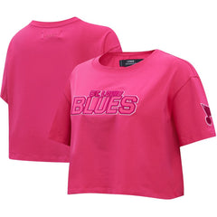 St. Louis Blues Pro Standard Women's Triple Pink Cropped Boxy T-Shirt - NHL
