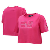 Tampa Bay Lightning Pro Standard Women's Triple Pink Cropped Boxy T-Shirt - NHL