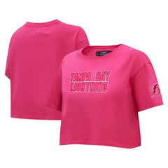 Tampa Bay Lightning Pro Standard Women's Triple Pink Cropped Boxy T-Shirt - NHL