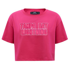 Tampa Bay Lightning Pro Standard Women's Triple Pink Cropped Boxy T-Shirt - NHL