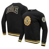 Boston Bruins Pro Standard Crest Emblem Pullover Sweatshirt - Black - NHL