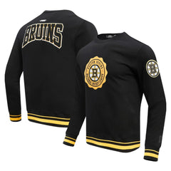 Boston Bruins Pro Standard Crest Emblem Pullover Sweatshirt - Black - NHL