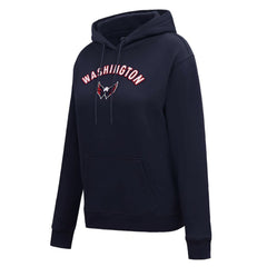 Washington Capitals Pro Standard Women's Classic Chenille Pullover Hoodie - Navy - NHL
