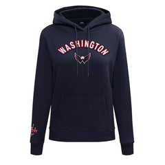 Washington Capitals Pro Standard Women's Classic Chenille Pullover Hoodie - Navy - NHL