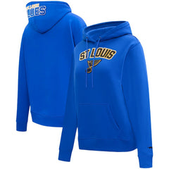 St. Louis Blues Pro Standard Women's Classic Chenille Pullover Hoodie - Blue - NHL