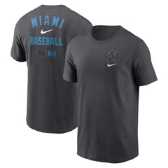Miami Marlins Nike Logo Sketch Bar T-Shirt - MLB