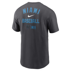 Miami Marlins Nike Logo Sketch Bar T-Shirt - MLB