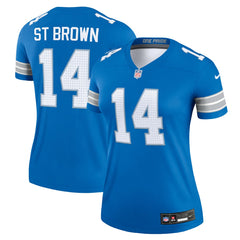 Amon-Ra St. Brown Detroit Lions Women's Legend Player Performance Top Blue | Nike for Sale