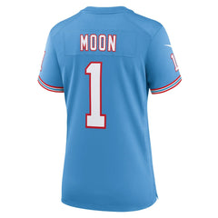 Warren Moon Tennessee Titans Women's Oilers Throwback Retired Player Game Jersey Light Blue | Nike for Sale