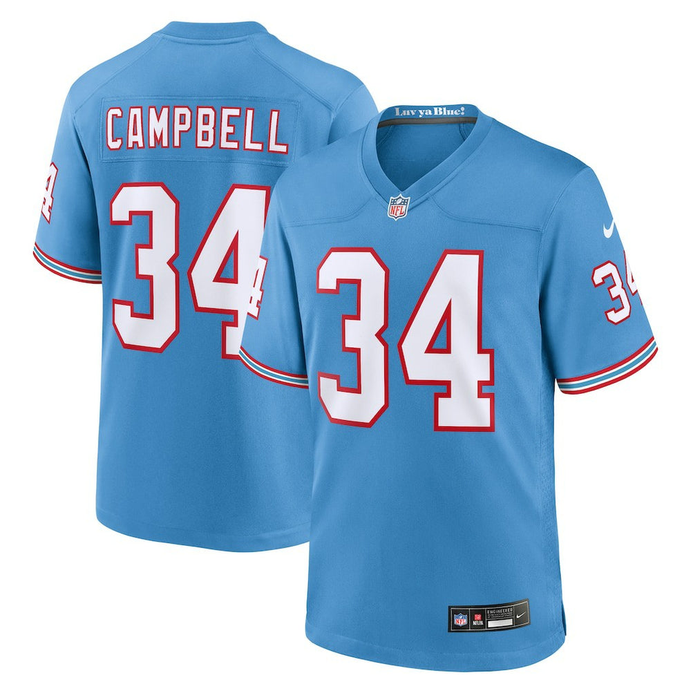 Earl Campbell Tennessee Titans Retired Player Alternate Game Jersey Light Blue | Nike for Sale