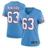 Mike Munchak Tennessee Titans Women's Oilers Throwback Retired Player Game Jersey Light Blue | Nike for Sale