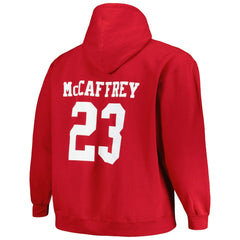 Christian McCaffrey San Francisco 49ers Big & Tall Fleece Name & Number Pullover Hoodie Scarlet | Fanatics