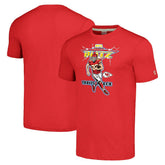 Travis Kelce Kansas City Chiefs Homage Unisex NFL Blitz Player Tri-Blend T-Shirt Heathered Red | NFL