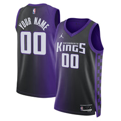 Sacramento Kings Jordan Brand Unisex Swingman Custom Jersey Statement Edition Purple - NBA