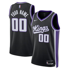 Sacramento Kings Unisex Swingman Custom Jersey Icon Edition Black - NBA