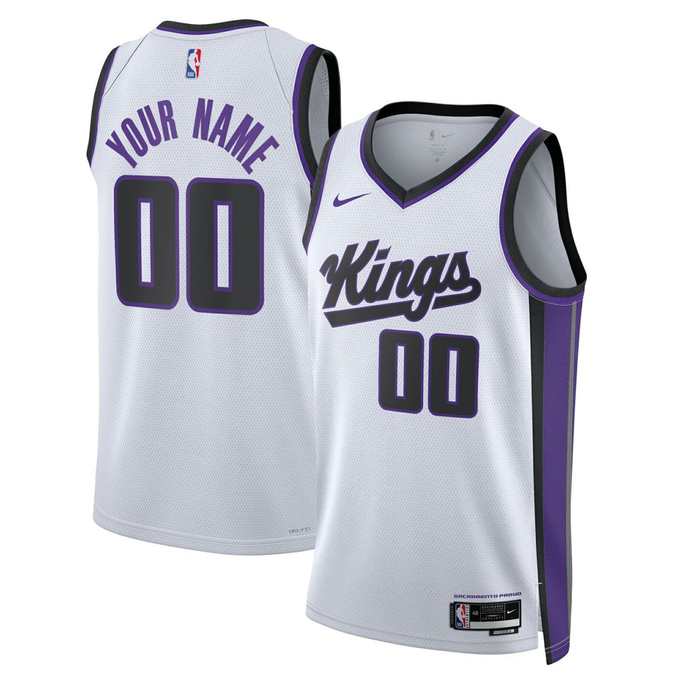 Sacramento Kings Unisex Swingman Custom Jersey Association Edition White - NBA