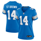 Amon-Ra St. Brown Detroit Lions Women's Team Game Jersey Blue | Nike for Sale