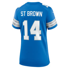 Amon-Ra St. Brown Detroit Lions Women's Team Game Jersey Blue | Nike for Sale