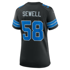 Penei Sewell Detroit Lions Women's 2nd Alternate Game Jersey Black | Nike for Sale
