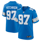 Aidan Hutchinson Detroit Lions Game Jersey Blue | Nike for Sale