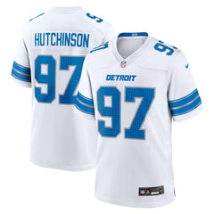 Aidan Hutchinson Detroit Lions Game Jersey White | Nike for Sale