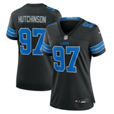 Aidan Hutchinson Detroit Lions Women's 2nd Alternate Game Jersey Black | Nike for Sale