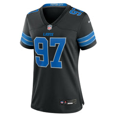 Aidan Hutchinson Detroit Lions Women's 2nd Alternate Game Jersey Black | Nike for Sale