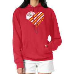 Kansas City Chiefs G-III 4Her by Carl Banks Women's Heart Graphic Fleece Pullover Hoodie Red | NFL
