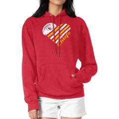 Kansas City Chiefs G-III 4Her by Carl Banks Women's Heart Graphic Fleece Pullover Hoodie Red | NFL