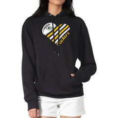 Green Bay Packers G-III 4Her by Carl Banks Women's Heart Graphic Fleece Pullover Hoodie Black | NFL