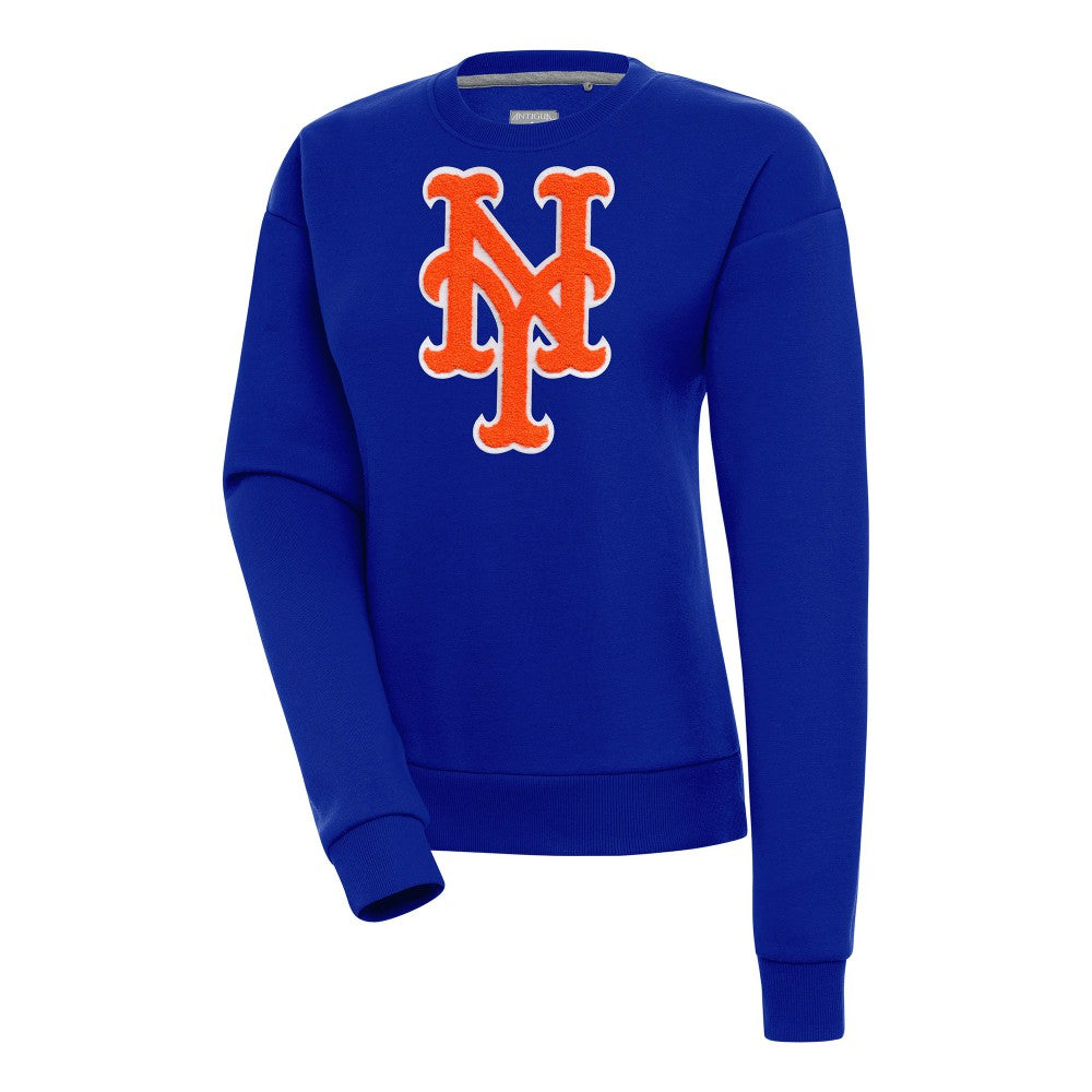 New York Mets Antigua Women's Victory Chenille Pullover Sweatshirt - MLB