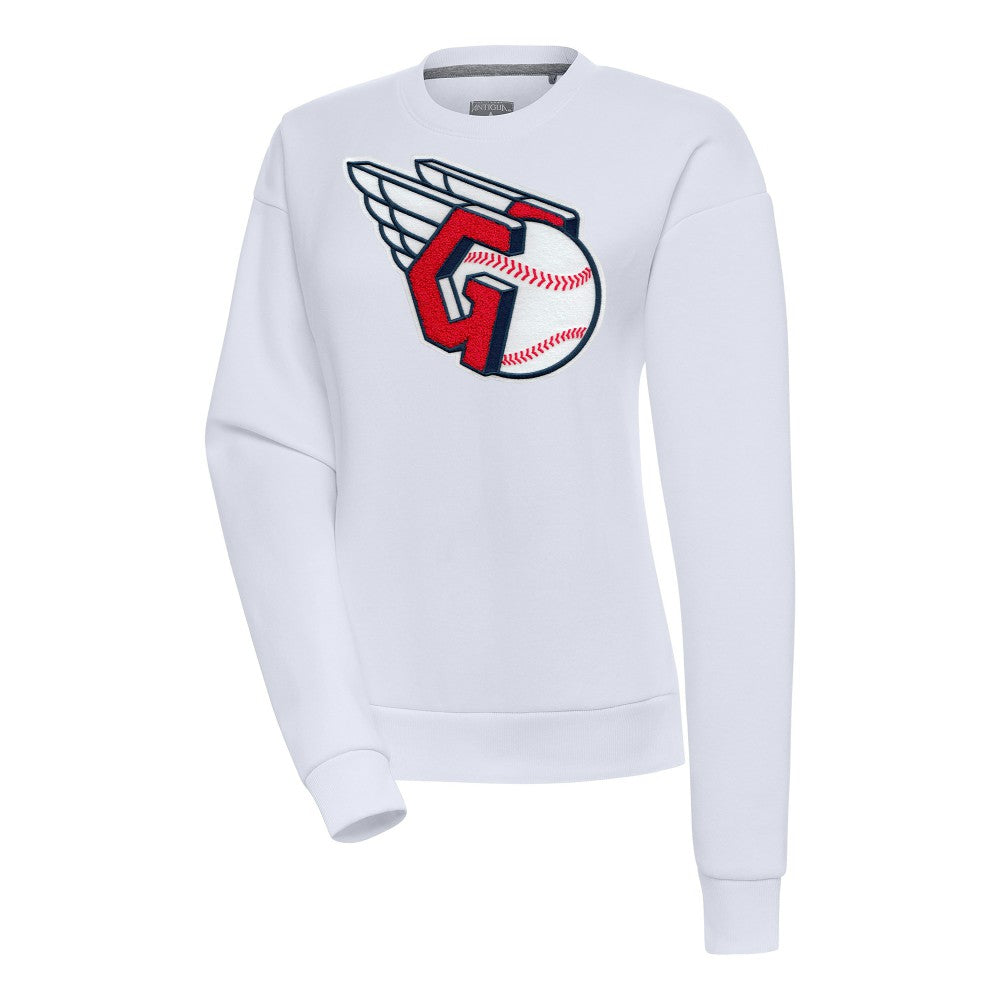 Cleveland Guardians Antigua Women's Victory Chenille Pullover Sweatshirt - MLB