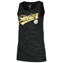 Pittsburgh Steelers New Era Women's Space Dye Active Tank Top Black | NFL