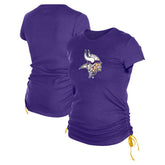 Minnesota Vikings New Era Women's Ruched Side T-Shirt Purple | NFL