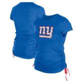 New York Giants New Era Women's Ruched Side T-Shirt Royal | NFL