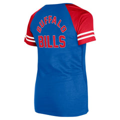 Buffalo Bills New Era Women's Lace-Up Raglan T-Shirt Royal | NFL