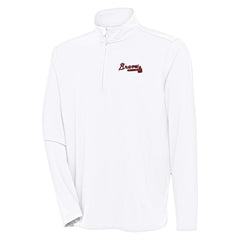 Atlanta Braves Antigua Hunk Quarter-Zip Pullover Top - MLB