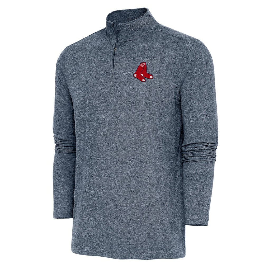 Boston Red Sox Antigua Hunk Quarter-Zip Pullover Top - MLB