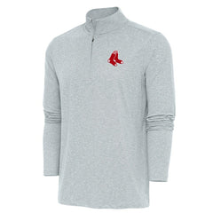 Boston Red Sox Antigua Hunk Quarter-Zip Pullover Top - MLB