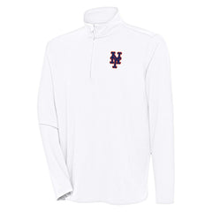 New York Mets Antigua Hunk Quarter-Zip Pullover Top - MLB