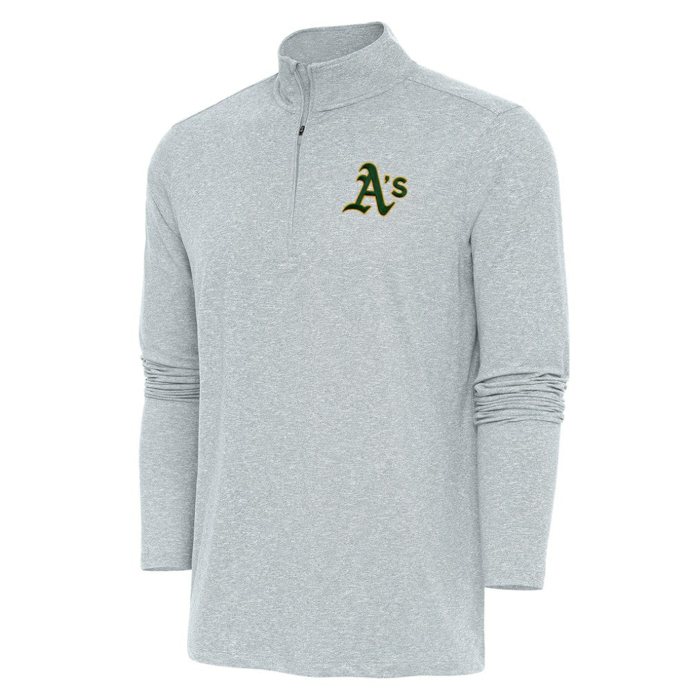 Athletics Antigua Hunk Quarter-Zip Pullover Top - MLB