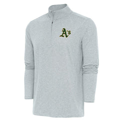 Athletics Antigua Hunk Quarter-Zip Pullover Top - MLB