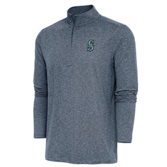 Seattle Mariners Antigua Hunk Quarter-Zip Pullover Top - MLB