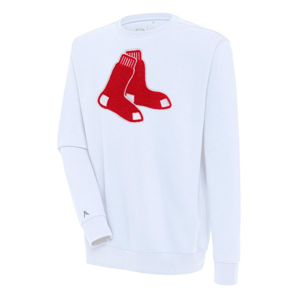 Boston Red Sox Antigua Victory Crewneck Chenille Pullover Sweatshirt - MLB