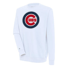 Chicago Cubs Antigua Victory Crewneck Chenille Pullover Sweatshirt - MLB