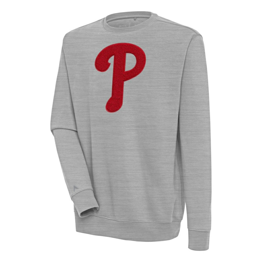 Philadelphia Phillies Antigua Victory Crewneck Chenille Pullover Sweatshirt - MLB