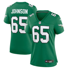 Lane Johnson Philadelphia Eagles Women's Alternate Game Jersey Kelly Green | Nike for Sale