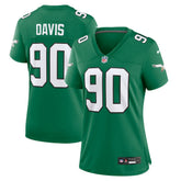 Jordan Davis Philadelphia Eagles Women's Alternate Game Jersey Kelly Green | Nike for Sale
